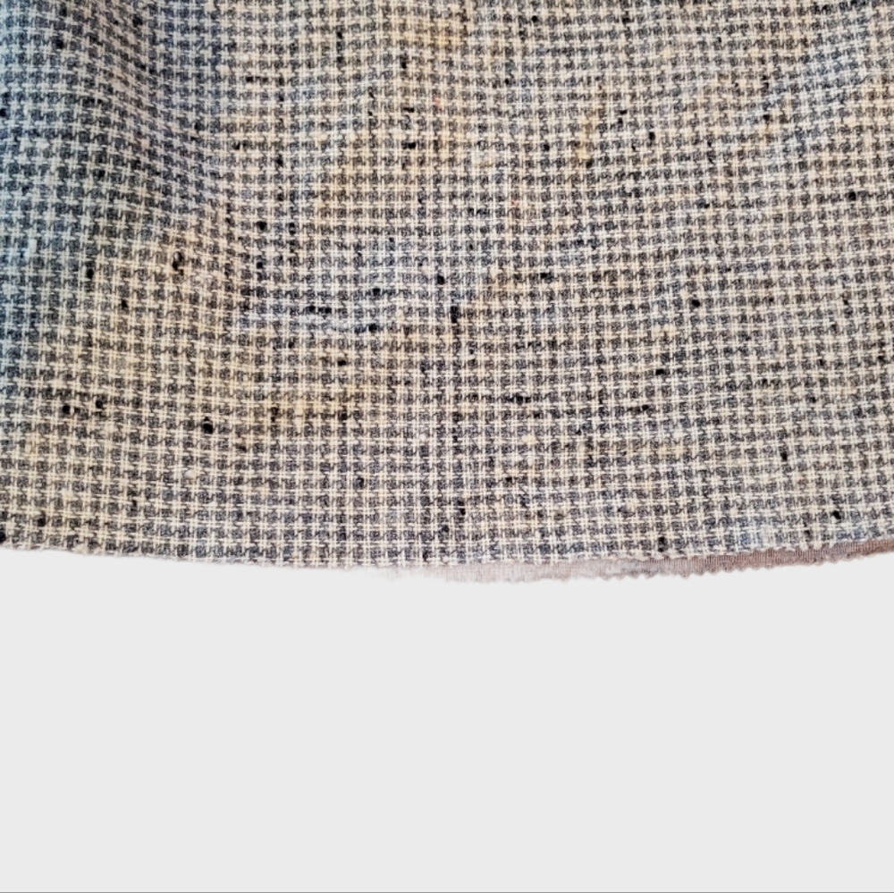 Vintage Skirt Houndstooth Wool Grey XS 1970's - Picture 7 of 10